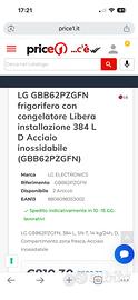 Frigorifero Lg doppia porta acciaio