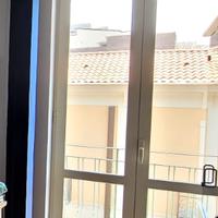 Tenda a pennelli blu royal con ganci