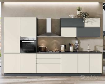 CUCINA IN PROMO A ROMA kelly VERGINE GRIGIO SASS0