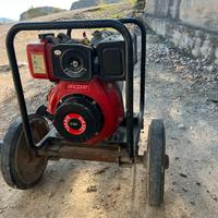 Motopompa con carello e ruote yanmar 8cv