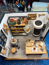 Roombox, diorama “Laboratorio di ceramiche”  1:12