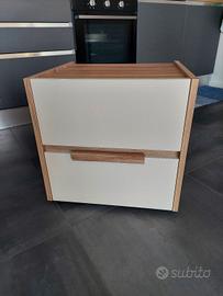 Letto contenitore bianco  + comodini
