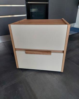 Letto contenitore bianco  + comodini