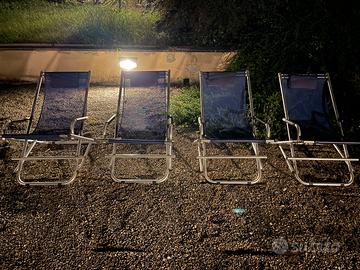 4 Sdraio pieghevoli da giardino