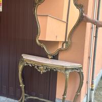 Specchiera da ingresso e vetro