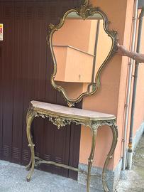 Specchiera da ingresso e vetro