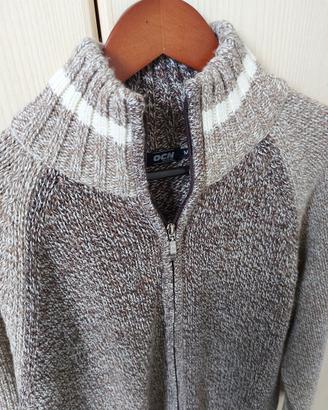 Giacca in lana con zip lunga
