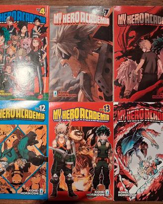 6 volumi My Hero Academia 4-7-10-12-13-18