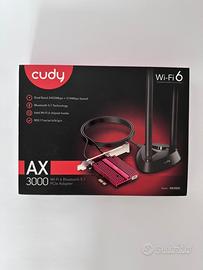 Scheda rete PCIe Wi-Fi 6 Bluetooth 5.1 Cudy AX3000