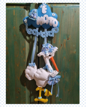 Cicogna fiocco nascita personalizzato con nome