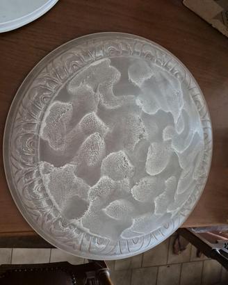 Plafoniera da soffitto in vetro satinato decorato 