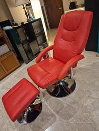 Poltrona Relax Massaggiante Rossa