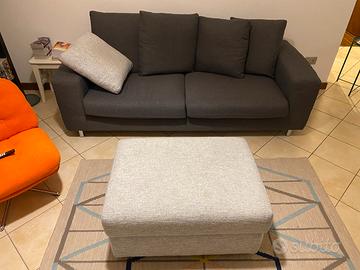 Divano Poltrone e Sofa + pouf poggiapiedi