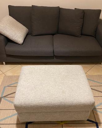 Divano Poltrone e Sofa + pouf poggiapiedi