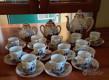 antico servizio da the caffè giapponese porcellana