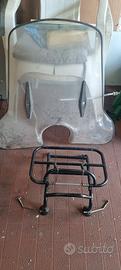 porta pacchi e parabrezza per vespa 