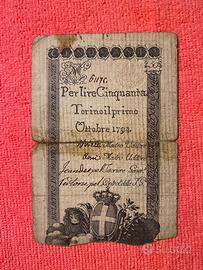 Banconota Regie Finanze 1/10/1794