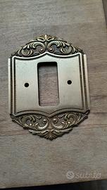copri interruttore vintage in ottone bronzato ,nuo