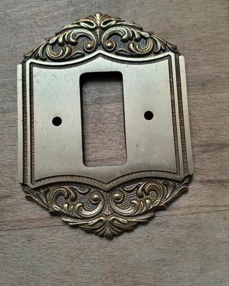 copri interruttore vintage in ottone bronzato ,nuo