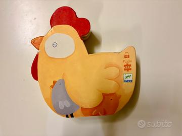 DJECO Puzzle 24 pz Cot Cot Poulette Sagomato +3