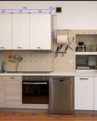 Cucina completa con elettrodomestici di qualità