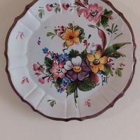 2 Piatti da parete Bonomi con fiori