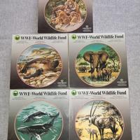 collezione 5 piatti vintage Save Nature WWF 