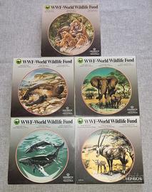 collezione 5 piatti vintage Save Nature WWF 