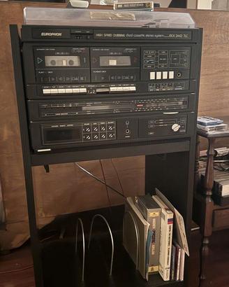 Impianto stereo Europhon con mobiletto e 4 casse