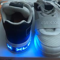 Geox X-Led scarpe bimbo n.36 bianche/blu