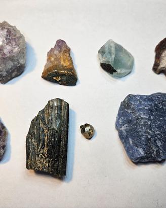 Lotto minerali e cristalli naturali da collezione 