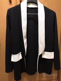Giacca elegante nera e bianca
