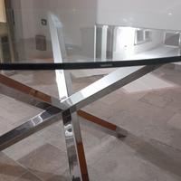 tavolo rotondo in vetro 