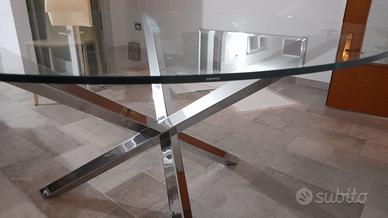 tavolo rotondo in vetro 