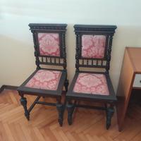 coppia sedie antiche restaurate