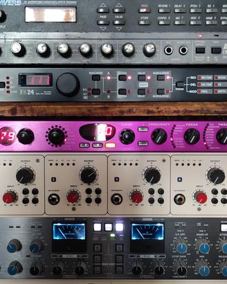 5 unità rack outboard studio vintage 