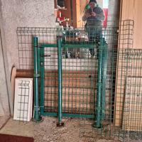 cancello e rete in metallo plastificato