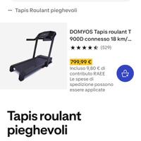 TAPIS ROULANT DECATHLON MAI USATO