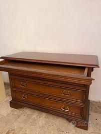 Cassettone + Comodini in legno massello