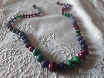 Collana vintage di radici pietre preziose