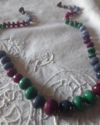 Collana vintage di radici pietre preziose