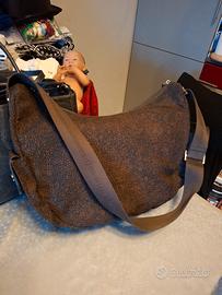 borsa borbonese marrone con tasche