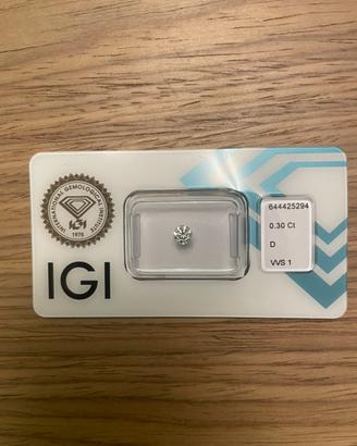 Diamante 0,30 Ct D VV1