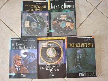Lotto 5 Libri Inglese Black Cat con CD Audio