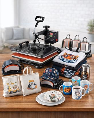 Pressa Caldo 8 in 1 -Tazze Magliette Cappellini ++