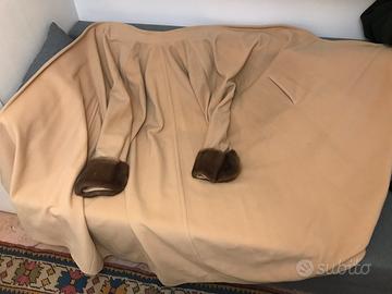 Cappotto donna beige con polsi in visone