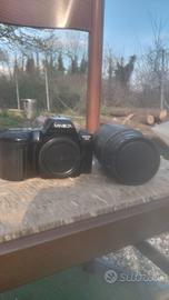 Fotocamera Minolta con Obbiettivo Tamron
