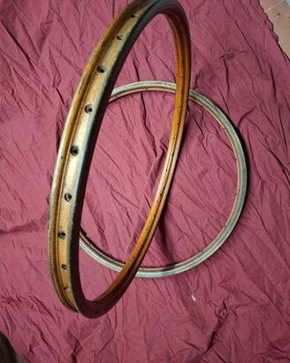 Coppia cerchi legno 26x1 1/2antichi bici epoca