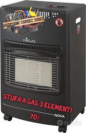 STUFA NIKLAS 3 ELEMENTI GPL POTENZA 4200 WATT
