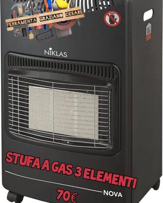 STUFA NIKLAS 3 ELEMENTI GPL POTENZA 4200 WATT
